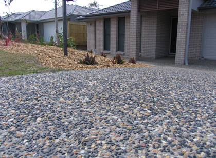 Exposed Aggregate Driveways - Concrete Colours & Patterns Available To Choose From